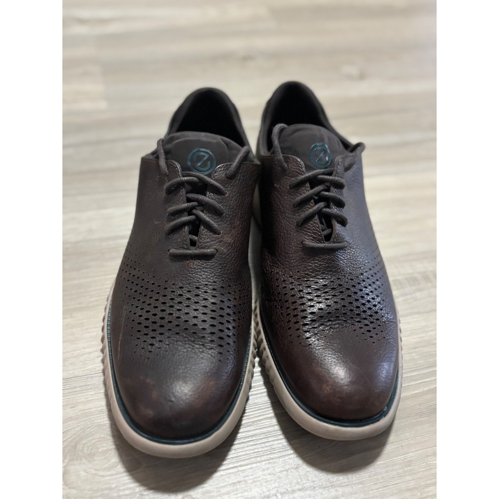 Cole Haan Zerogrand Stitchlite Brown Leather Oxford C34499 Mens 10.5 M
